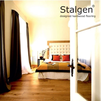 Stalgen oak parquet and floorboards product catalog cover - English version